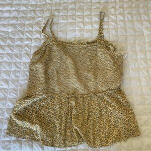 Old Navy Floral Yellow Women's Top